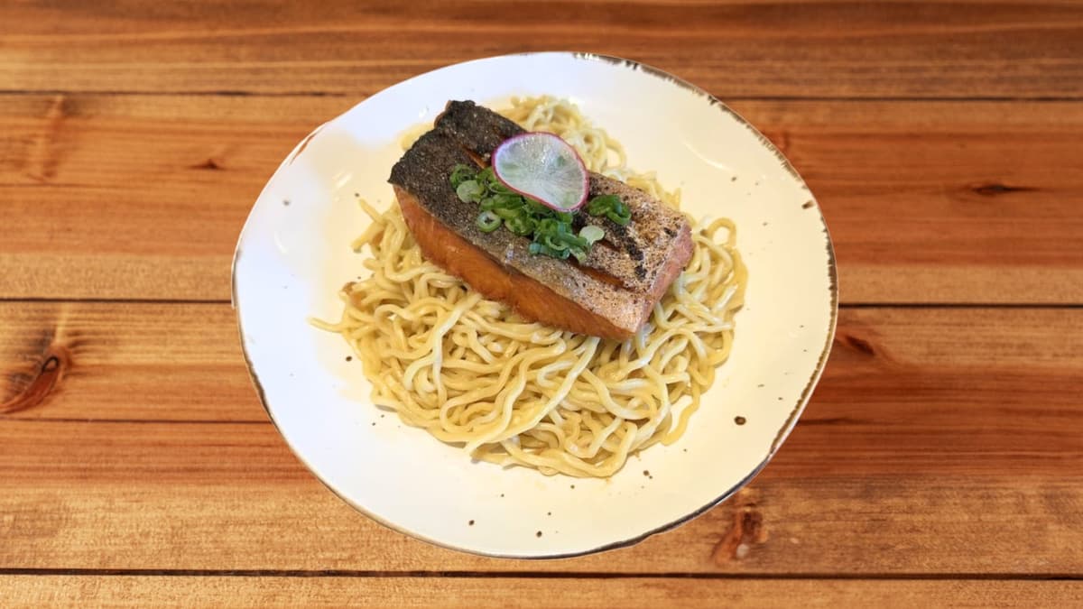 Crispy Salmon Garlic Noodles menu item
